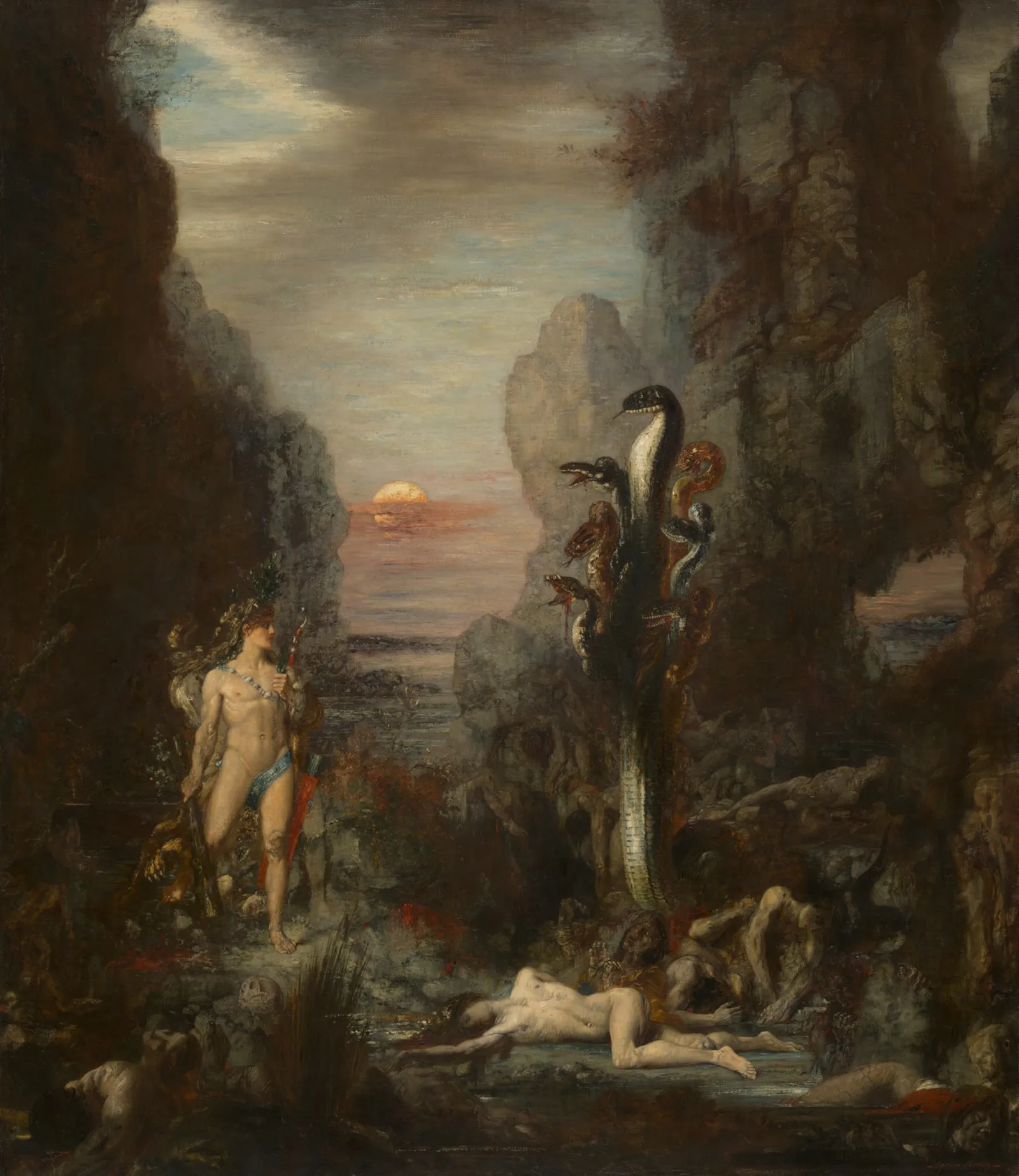 Hercules and the Lernaean Hydra, Gustave Moreau, 1875–76