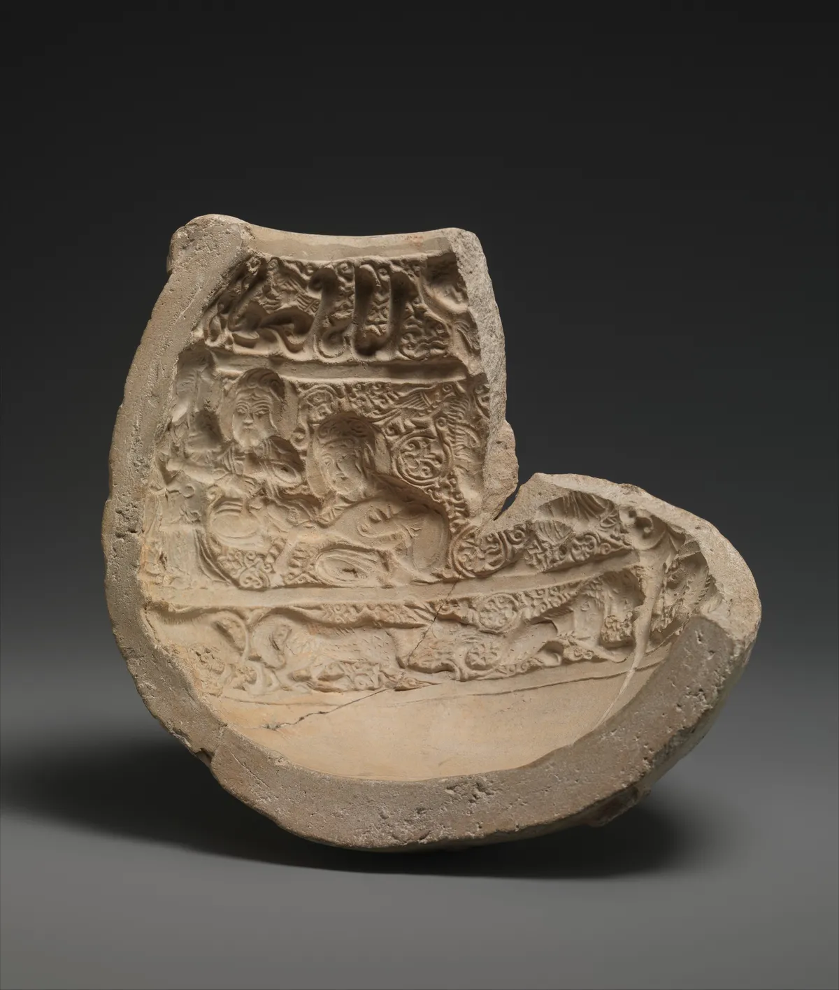 Mold Fragment with Musicians, late 11th–early 12th century