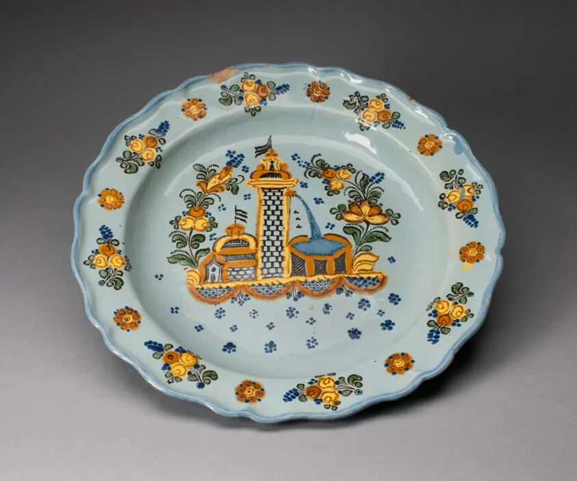 Large Plate, Talavera Poblana, 1775–1825