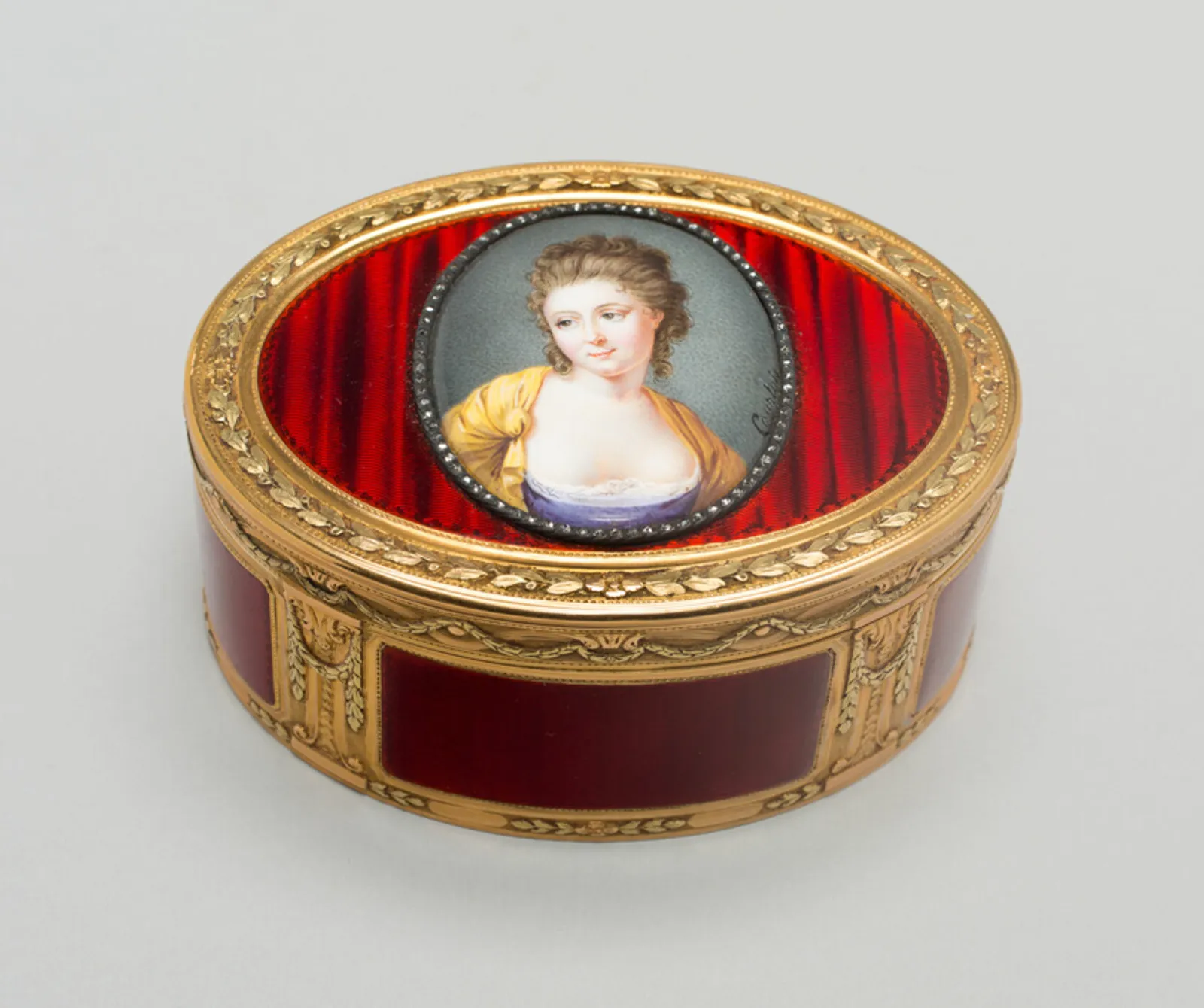 Snuff Box: Portrait of Duchess of Marlborough, Nicolas André Courtois, c. 1775
