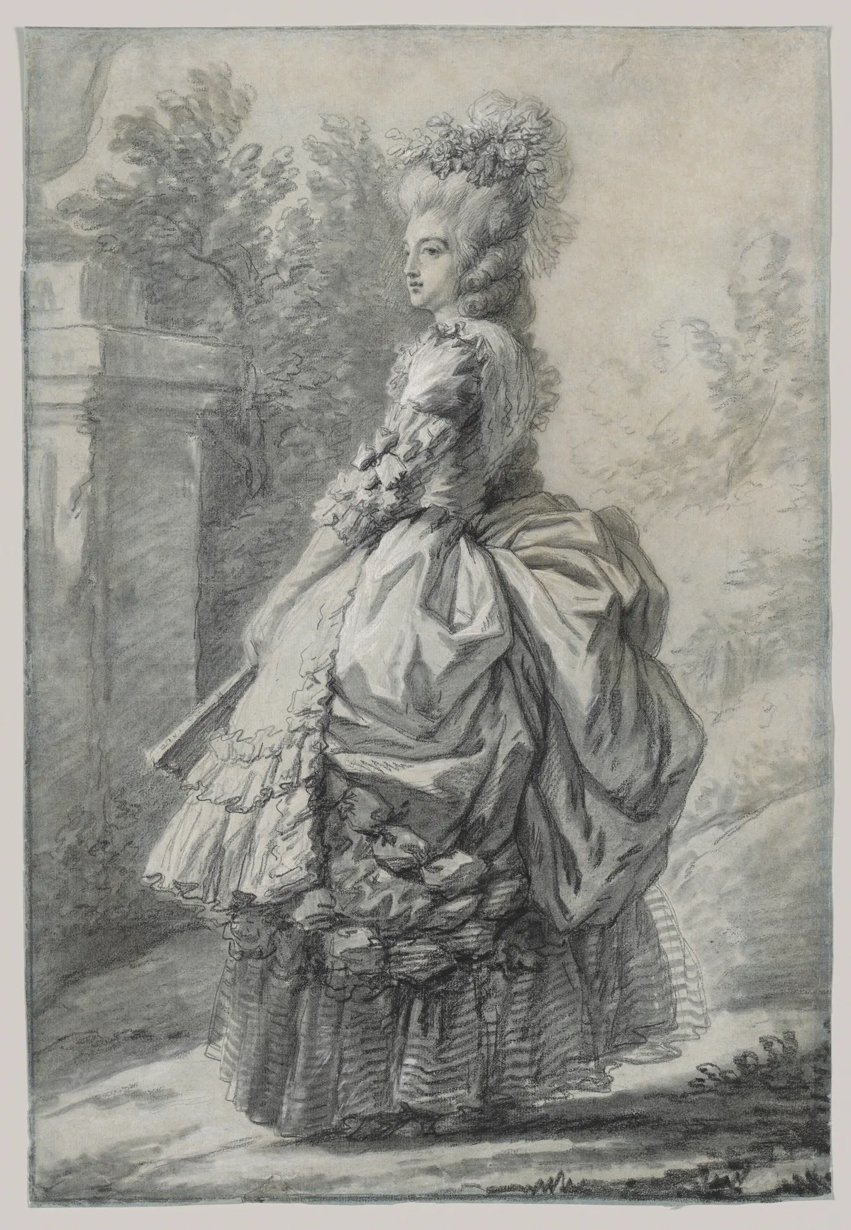 Marie Antoinette in a Park, Elisabeth Louise Vigée Le Brun, ca. 1780–81