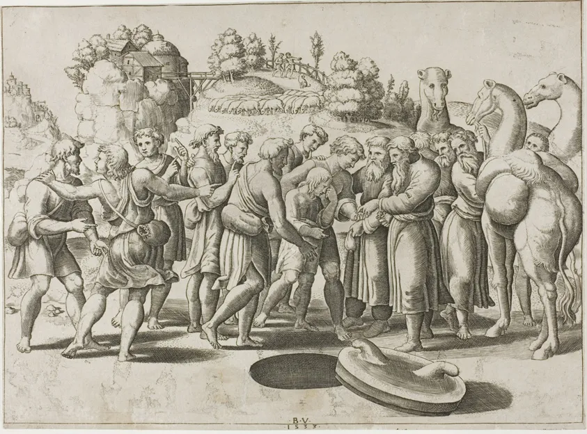 Joseph Sold by his Brothers, Master of the Die, 1533