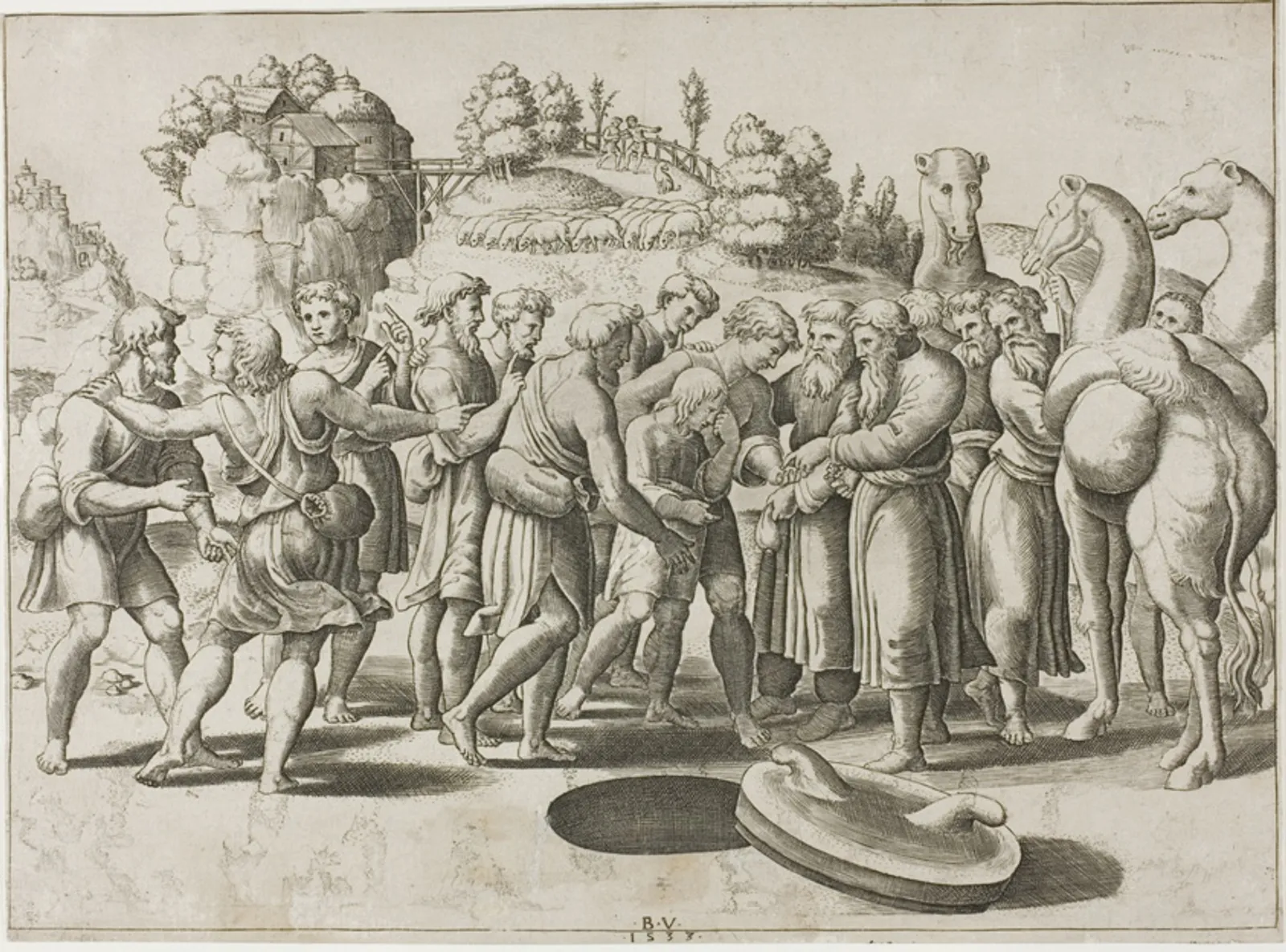 Joseph Sold by his Brothers, Master of the Die, 1533