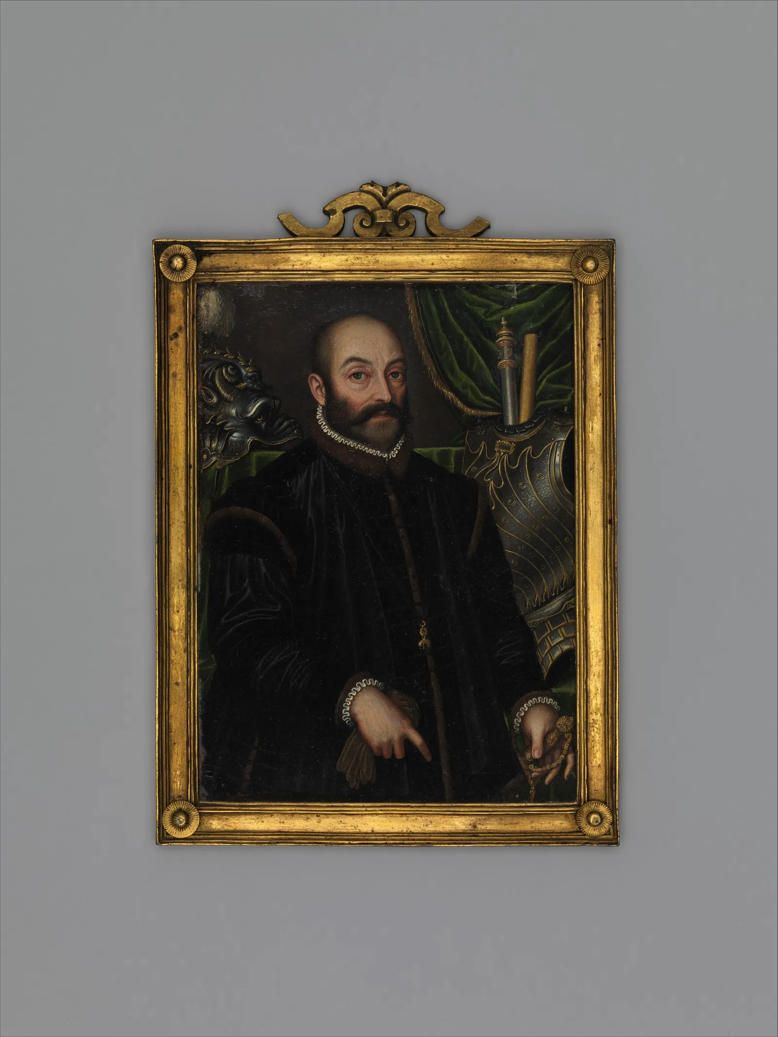 Guidobaldo II della Rovere, Duke of Urbino (1514–1574), With his Armor by Filippo Negroli, ca. 1580–85
